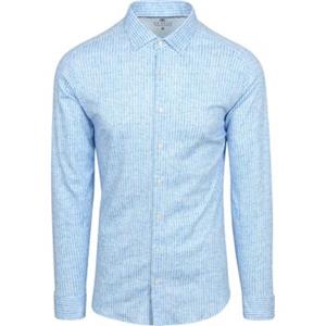 Desoto Overhemd Lange Mouw  Overhemd Monochrome Streep Blauw