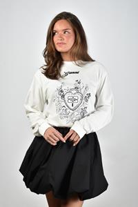 Ganni t-shirt T4139 met print wit