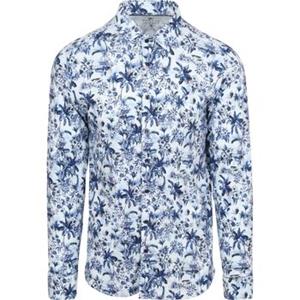 Desoto Overhemd Lange Mouw  Overhemd Print Bloem Blauw