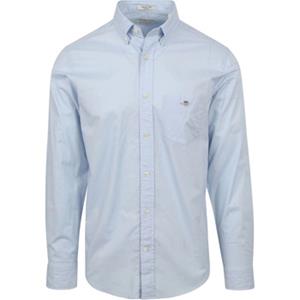 Gant Overhemd Lange Mouw  Casual Overhemd Poplin Lichtblauw