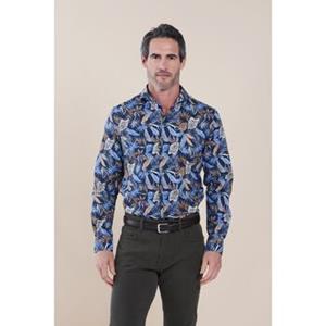 R2 Amsterdam Overhemd Lange Mouw  R2 Overhemd Print Bladeren