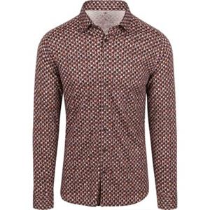 Desoto Overhemd Lange Mouw  Overhemd Fundamental Vibes Print Bruin