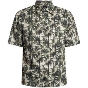 EAX Overhemd Korte Mouw  Print Geweven Shirt met Korte Mouwen