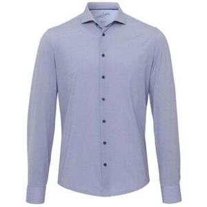 Pure Overhemd Lange Mouw  The Functional Shirt Print Blauw
