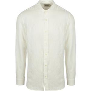Scotch & Soda Overhemd Lange Mouw Scotch & Soda Linnen Mao Overhemd Wit