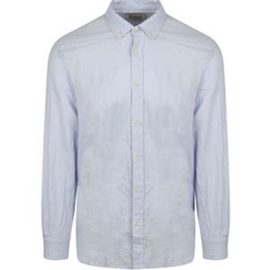 Scotch & Soda Overhemd Lange Mouw Scotch & Soda Linnen Overhemd Lichtblauw