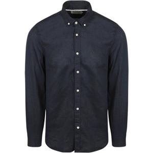 Scotch & Soda Overhemd Lange Mouw Scotch & Soda Linnen Overhemd Navy
