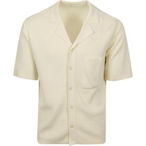Knowledge Cotton Apparel Overhemd Lange Mouw  Knitted Top Off White