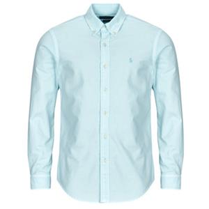 Polo Ralph Lauren Overhemd Lange Mouw  CHEMISE DROITE CUSTOM EN OXFORD LEGER TEINTURE MINERALE