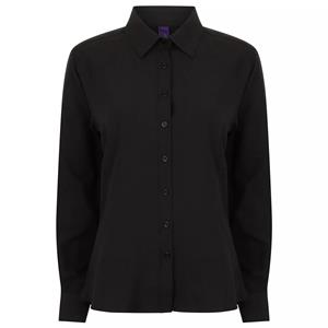 Henbury Dames wicking shirt met lange mouwen