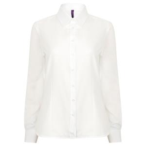 Henbury Dames wicking shirt met lange mouwen