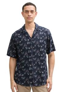 Tom Tailor Printed viscose linen shirt