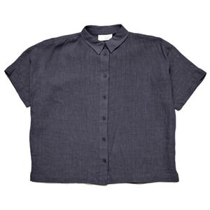 Mazine  Women's Short Sleeve Linen Shirt - Blouse, blauw/grijs