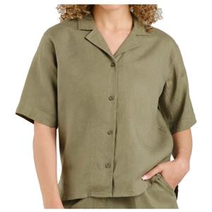 Dedicated  Women's Shirt Torup Linen - Blouse, olijfgroen