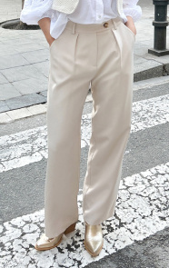 The Musthaves Palazzo Pants Beige Limited