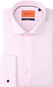 Suitable Overhemd Dubbel Manchet Roze