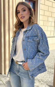 The Musthaves Strass Oversized Denim Jacket