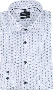Olymp Luxor Overhemd Extra Lange Mouwen Print Wit