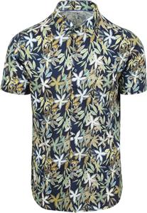 Desoto Short Sleeve Jersey Overhemd Botanic Print Navy