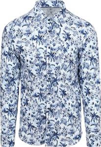 Desoto Overhemd Print Bloem Blauw