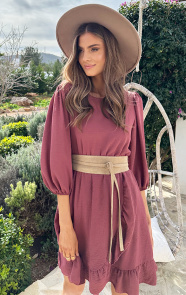 The Musthaves Pofmouwen Ruffle Jurk Dust Roze