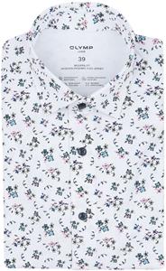 Olymp Luxor Overhemd 24/Seven Print Wit