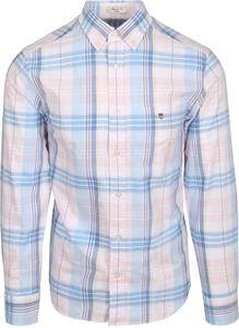 Gant Overhemd Tartan Ruit Roze