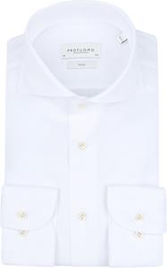 Profuomo Shirt Extra Lange Mouwen Travel Wit