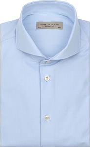 John Miller Overhemd Twill Lichtblauw