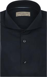John Miller Overhemd Twill Navy
