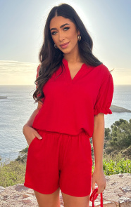 The Musthaves Smocked Top Sevilla Red 2.0