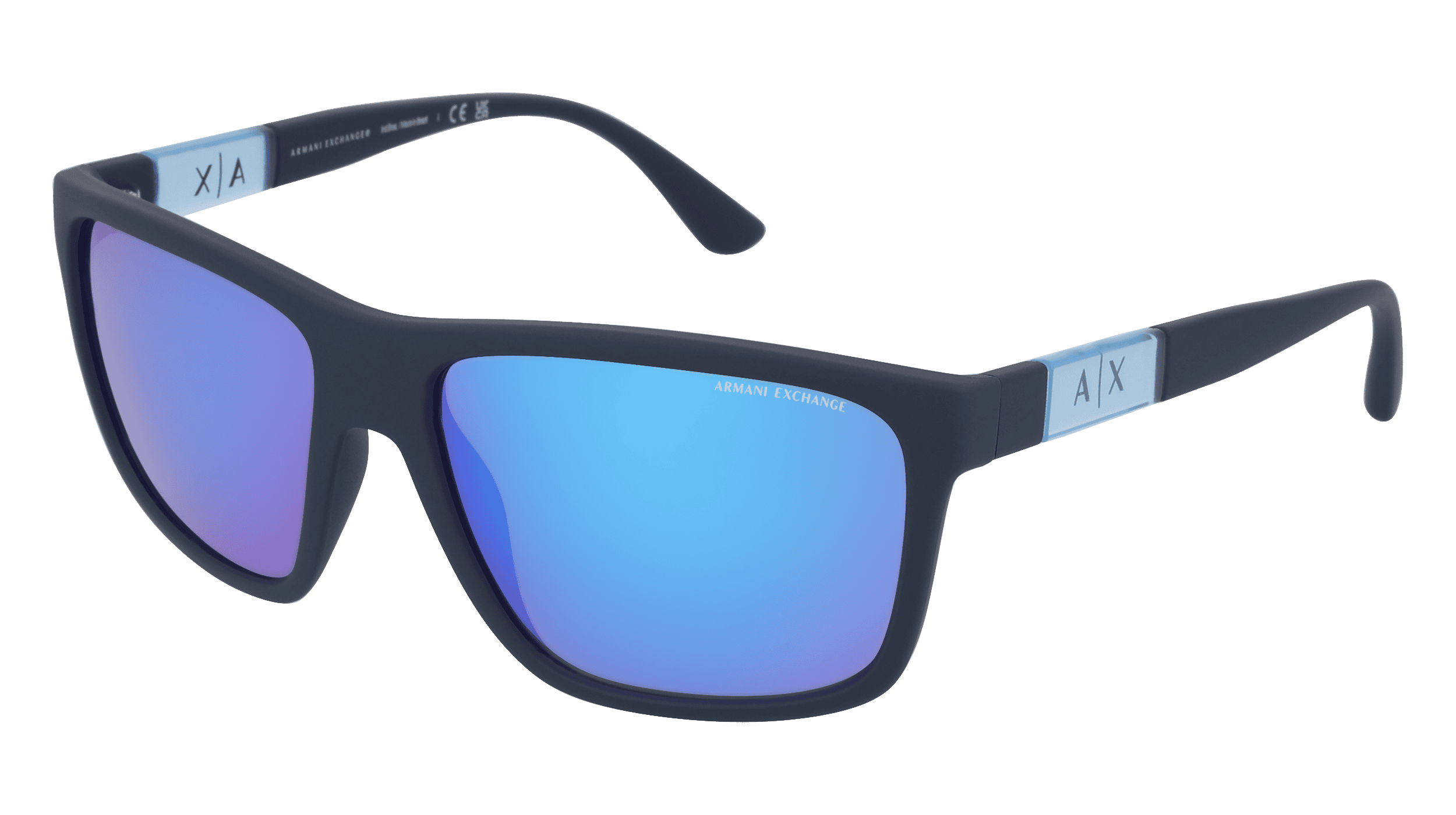 EMPORIO ARMANI AX4121S Mannen Zonnebril, dark blauw mat