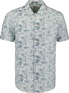 No Excess Shirt short sleeve allover printed blue