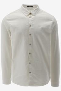 No Excess Shirt solid h linen white