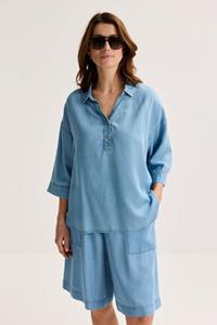 Mayerline Poloblouse  In Lyocell Denim