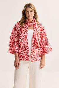 Mayerline Korte Kimono Met Tweekleurige Print