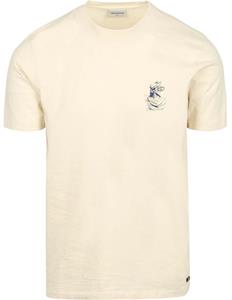 No Excess No-Excess T-Shirt Slub Placed Prints Ecru