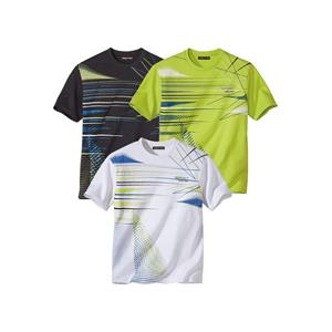 Atlas For Men Sport t-shirt met grafische print voor heren (pak van 3)