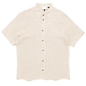 Mazine  Shortsleeve Linen Shirt - Overhemd, wit/beige