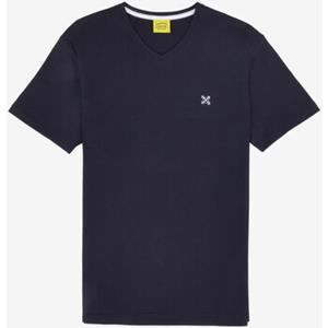 Oxbow T-shirt Korte Mouw  Effen T-shirt met V-hals 4flo geborduurd op de borst TIVE