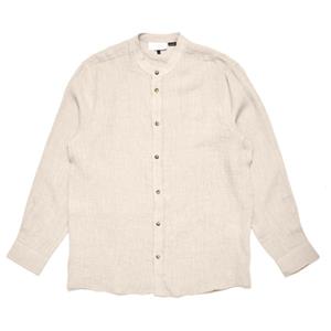 Mazine  Stand Collar Linen Shirt - Overhemd, wit/beige
