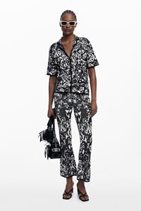 Desigual Bedrukte lange broek - BLACK