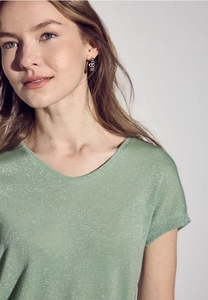 STREET ONE T-shirt in glitter-look