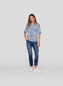 Rabe T-shirt met streepjespatroon en print
