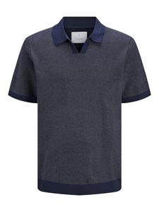 Jack & Jones jprcceaston knit split neck ss sn 12273012 night sky