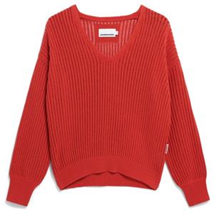 ARMEDANGELS  Women's Rabeaa Crochet Lino - Trui, rood