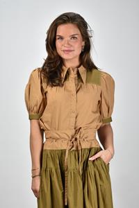 Ulla Johnson top Freja SP250204 sahara colorblock beige