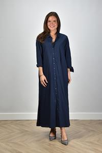Xirena jurk Boden blauw met steekzakken