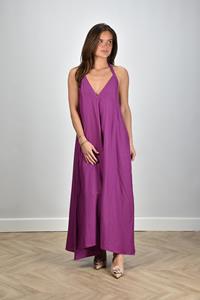 Sea Me Happy halter jurk Zahara Long Uni paars