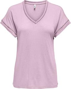 Only Onlpenny s/s v-neck top jrs roseate spoonbill